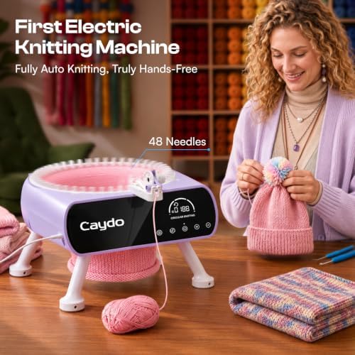 Caydo Electric Knitting Machine M1 Pro, 48 Needle Automatic Knitting Kit