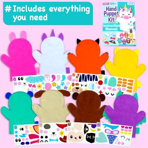 Unicorn Hand Puppet Making Kit - 8 DIY Projects