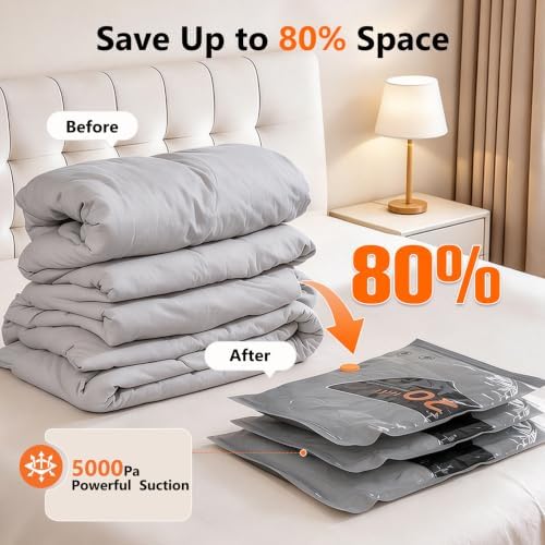 15 Pack Vacuum Seal Bags for Clothing Travel with Cordless Electric Pump