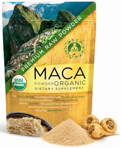 Maca Root Powder Organic - Peruvian Root Premium Grade Superfood (Raw)