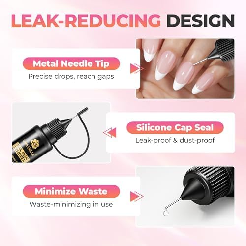 UNA GELLA 20ml*2PCS Nail Glue Remover for Press on