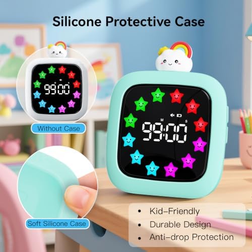Digital Visual Timer for Kids, 99-Minute Countdown, Rechargeable