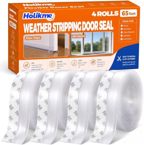 Holikme 65FT Weather Stripping Door Seal Draft Stopper Window Seal
