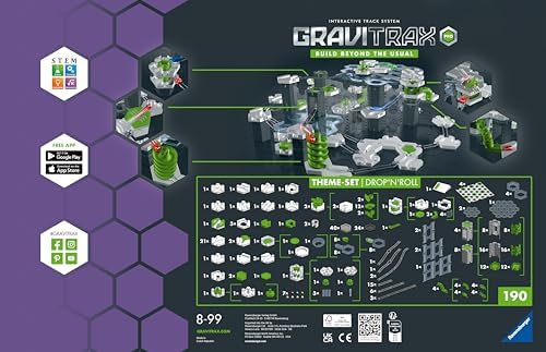 Ravensburger GraviTrax PRO Starter-Set Drop'n'Roll. Interactive Marble Run System