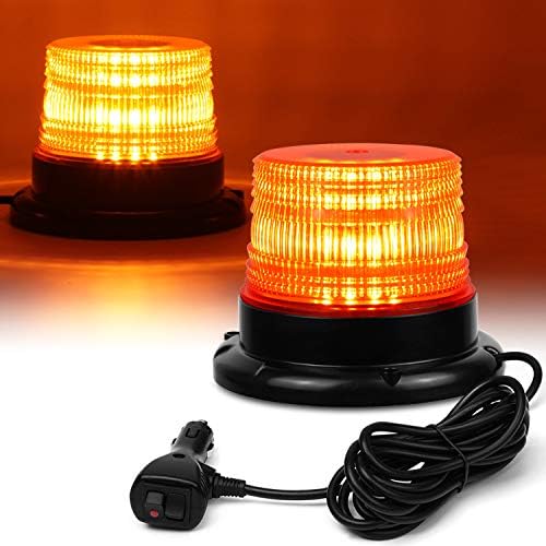 LED Strobe Light, 12V-24V Amber 40 LED Flashing Beacon Lights