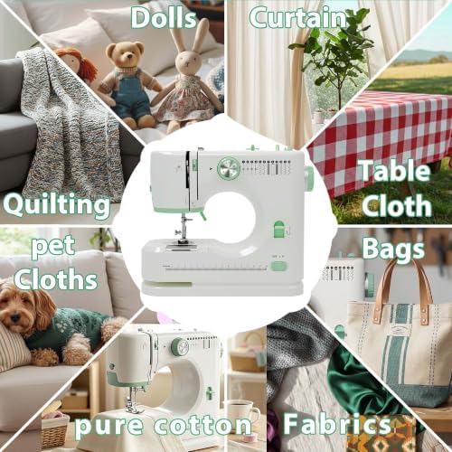 Small Sewing Machine for Beginners, Portable sewing Kit for Light Fabrics