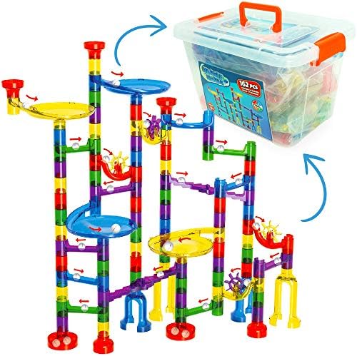 Marble Mania Marble Run - Marble Runs for Kids - 162 Piece Plus Storage Tub