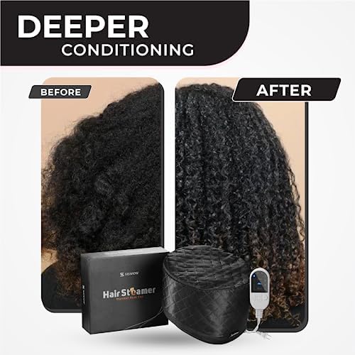 Hair Steamer for Natural Hair Home Use w/10-level Heats Up Quickly