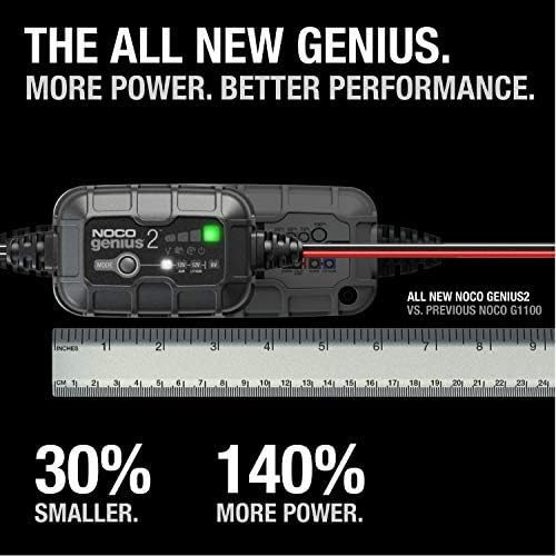 NOCO GENIUS2 2A 6/12V Smart Battery Charger, Trickle Charger & Maintainer