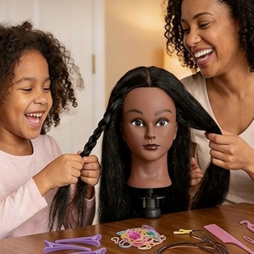 100% Real Hair Mannequin Head Training Head Manikin Cosmetology Doll Head for Hairdresser