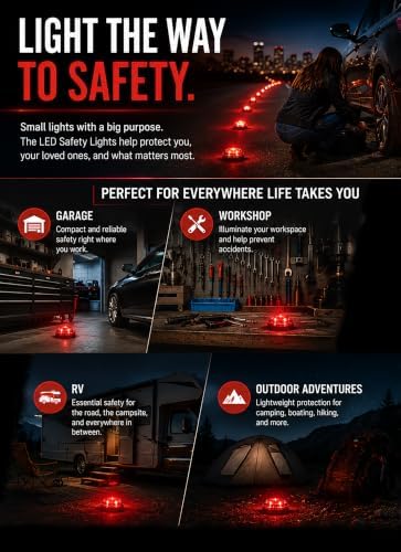 LED Emergency Road Flare Kit Set of 3