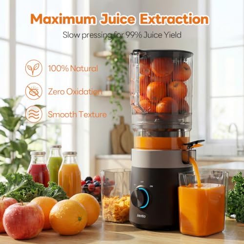 Aeitto 3-in-1 Juicer Machines, 6.0" Wide Mouth, Mesh-Free Easy to Clean