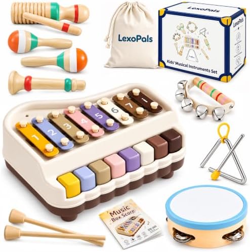 Kids'Musical Instruments Set, Montessori Toys for Toddlers