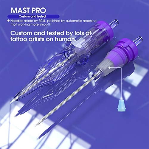Mast Tattoo 50Pcs Pro Tattoo Cartridge Needles Assorted Mixed Size