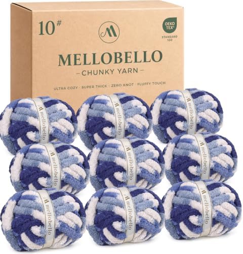 Jumbo Chunky Yarn for Hand Knitting - Chunky Chenille Yarn for Crocheting Blankets