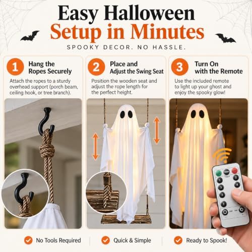 Halloween Hanging Swinging Ghost