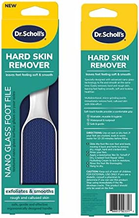 Dr. Scholl's Foot Callus Remover, Nano Glass Foot File, Soft Smooth Feet
