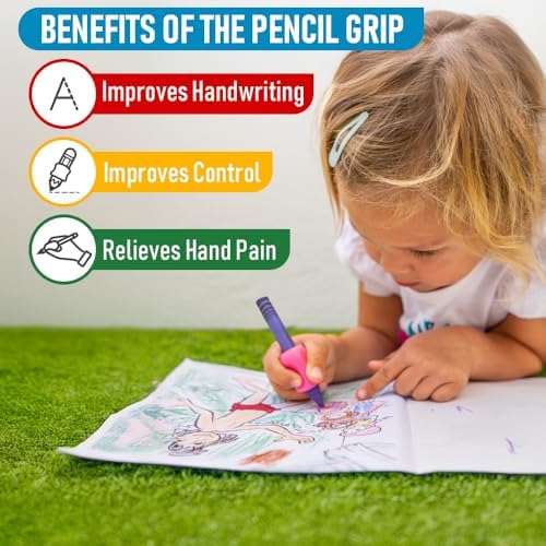 The Pencil Grip Original Pencil Grippers 6 Pcs, Improves Kids Handwriting