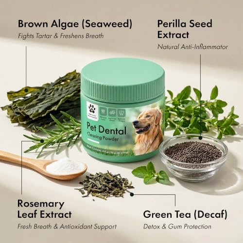 Dog Dental Powder, Dog Teeth Cleaning Breath Freshener