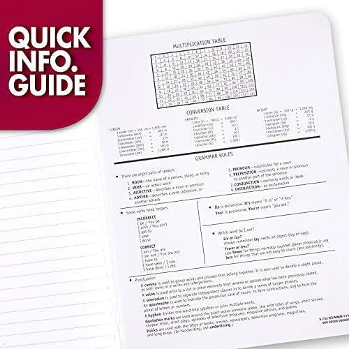 Mead Composition Notebook, Wide Ruled Paper, 7.5" x 9.75", 100 Sheets, Black Marble