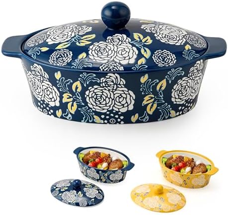 Ceramic Casserole Dish With Lid, Casserole Dishes for Oven