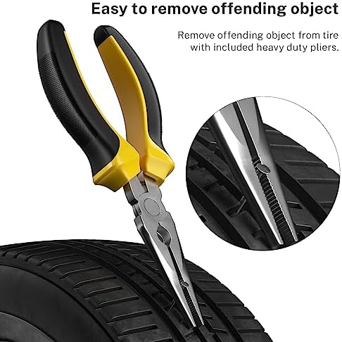 Flat Tire Repair Kit with Plugs 31pcs, Professional Tire Plug Kit