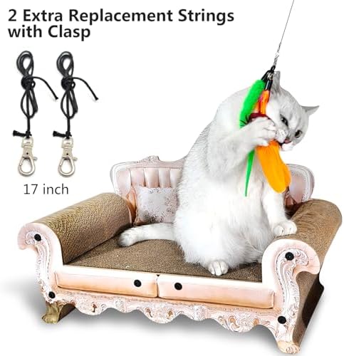 Interactive Cat Wand Toy Set, 2 Telescopic Rods & 11 Attachments