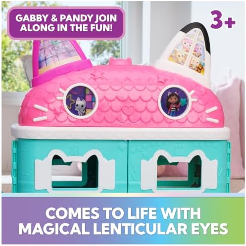 DREAMWORKS GABBY'S DOLLHOUSE Meow-Mazing Dollhouse, 2 Feet Tall, 15 Pieces