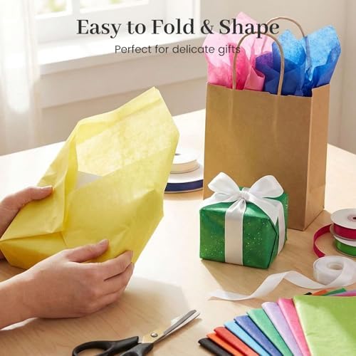 3 Otters Tissue Paper 150 Sheets, 14 X 20 inch 30 Colors for Gift Bags