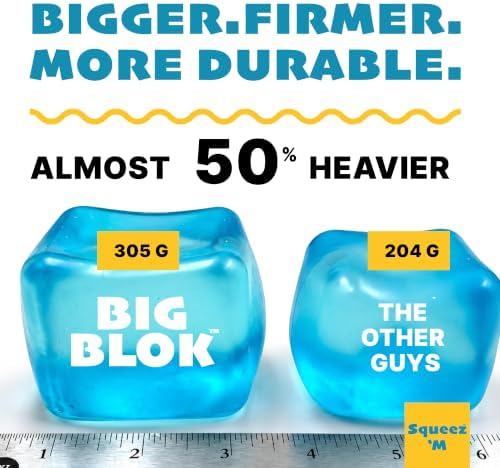 Original BigBlok Premium Stress Cube, Squishy Fidget Toy, Kids & Adults