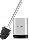 Sellemer Toilet Brush and Holder Set - Flexible Toilet Bowl Brush Head