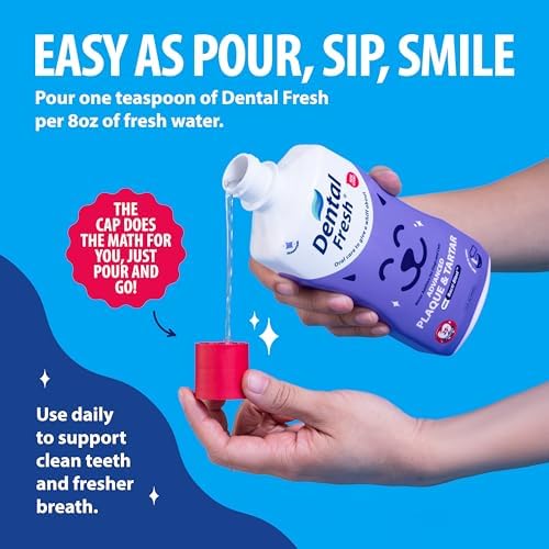 Dental Fresh Water Additive - Plaque & Tartar Care for Dogs & Cats - 17 oz