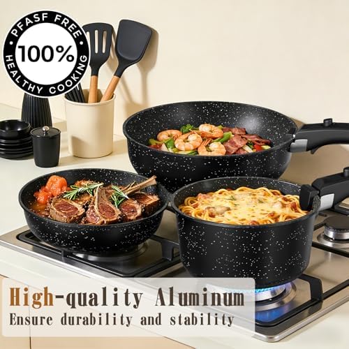 Umite Chef 21Pcs Pots and Pans Set Non Stick