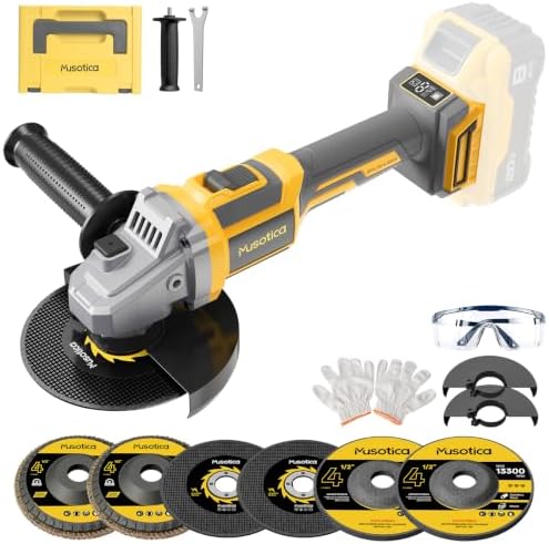 Cordless Angle Grinder for De-walt 20v Max Battery, 9000 RPM