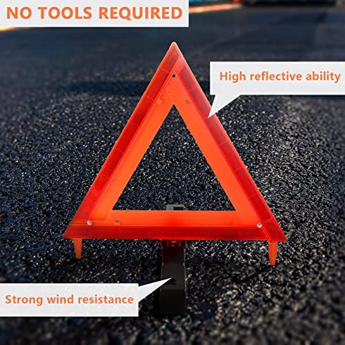Safety Triangles DOT Approved, Standard Warning Triangles Enmergency Reflector