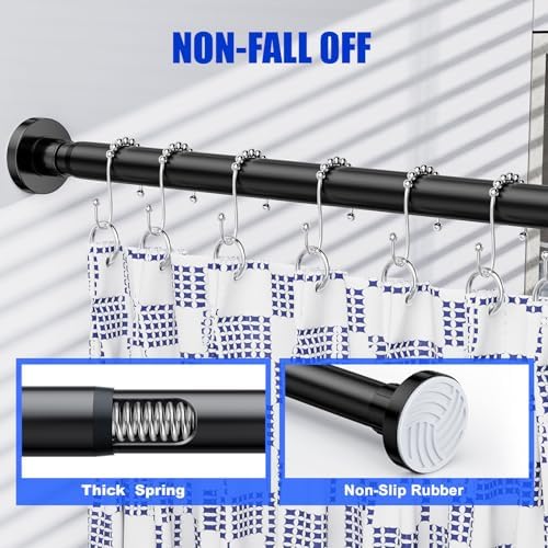 Ausemku Shower Curtain Rod 32-80 Inch Adjustable