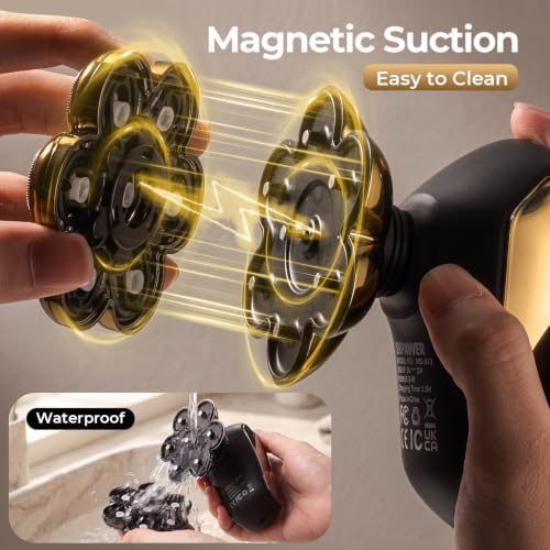 SHPAVVER Head Shavers for Bald Men: 5-in-1 IPX7 Waterproof Grooming Kit