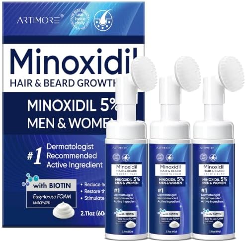 5% Minoxidil Foam for Men and Women, Hair Regrowth Treatment for Thinning Hair