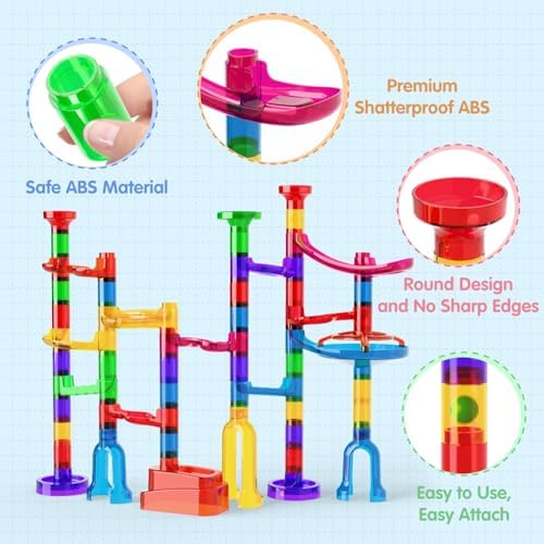 Marble Run, 109Pcs Marble Maze Game Building Toys for Kid