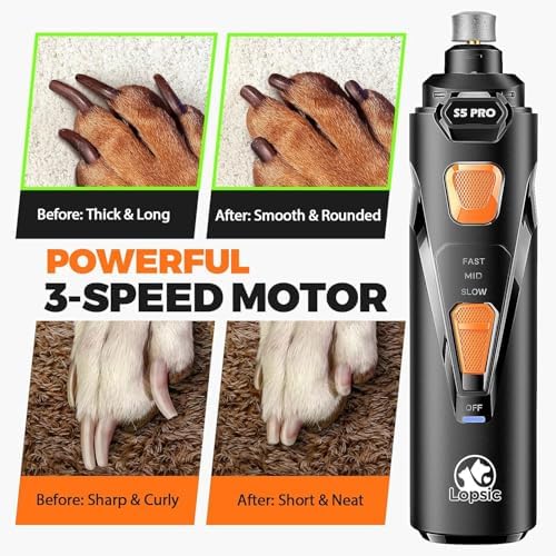Whisper Quiet Dog Nail Grinder Safe & Stress-Free for Sensitive Dogs Cats