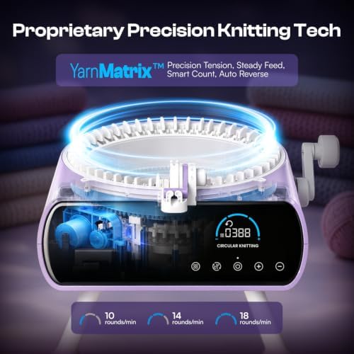 Caydo Electric Knitting Machine M1 Pro, 48 Needle Automatic Knitting Kit