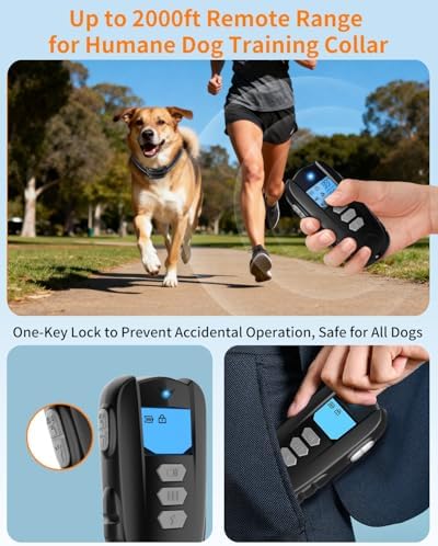Dog Shock Collar with Remote Control, Waterproof Dog Training Collar Grey