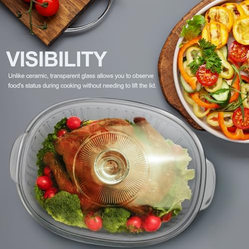 Luvan 2.8L/3Qt Glass Casserole Dish with Lid