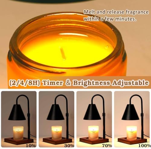 Modern Candle Warmer Lamp with Timer, Dimmable Bowl Candleholders