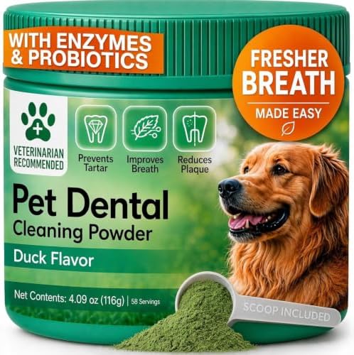 Dog Dental Powder, Dog Teeth Cleaning Breath Freshener