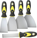 Rerdeim 5Pcs Putty Knife, Set, 1" 2" 3" 4" 5" Scraper, Spackle Knife, Paint - putty knife plastic