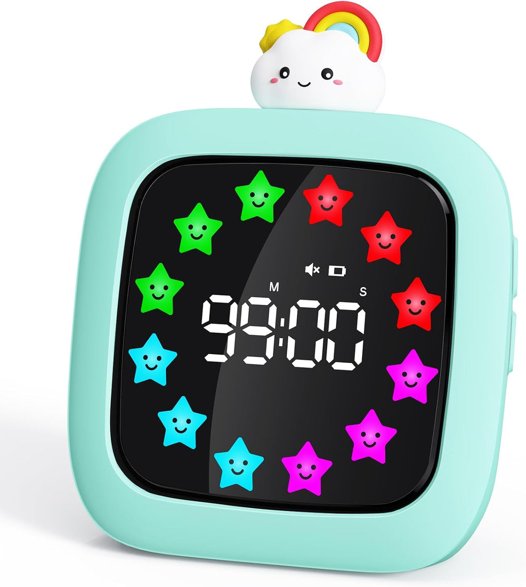 Digital Visual Timer for Kids, 99-Minute Countdown, Rechargeable