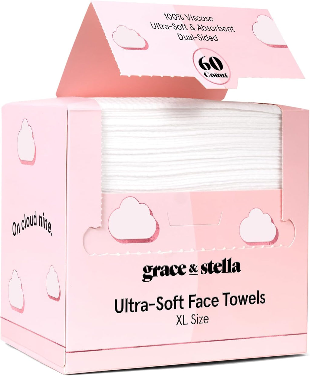 grace & stella Face Towels Disposable - Travel Essentials - Ultra-Soft