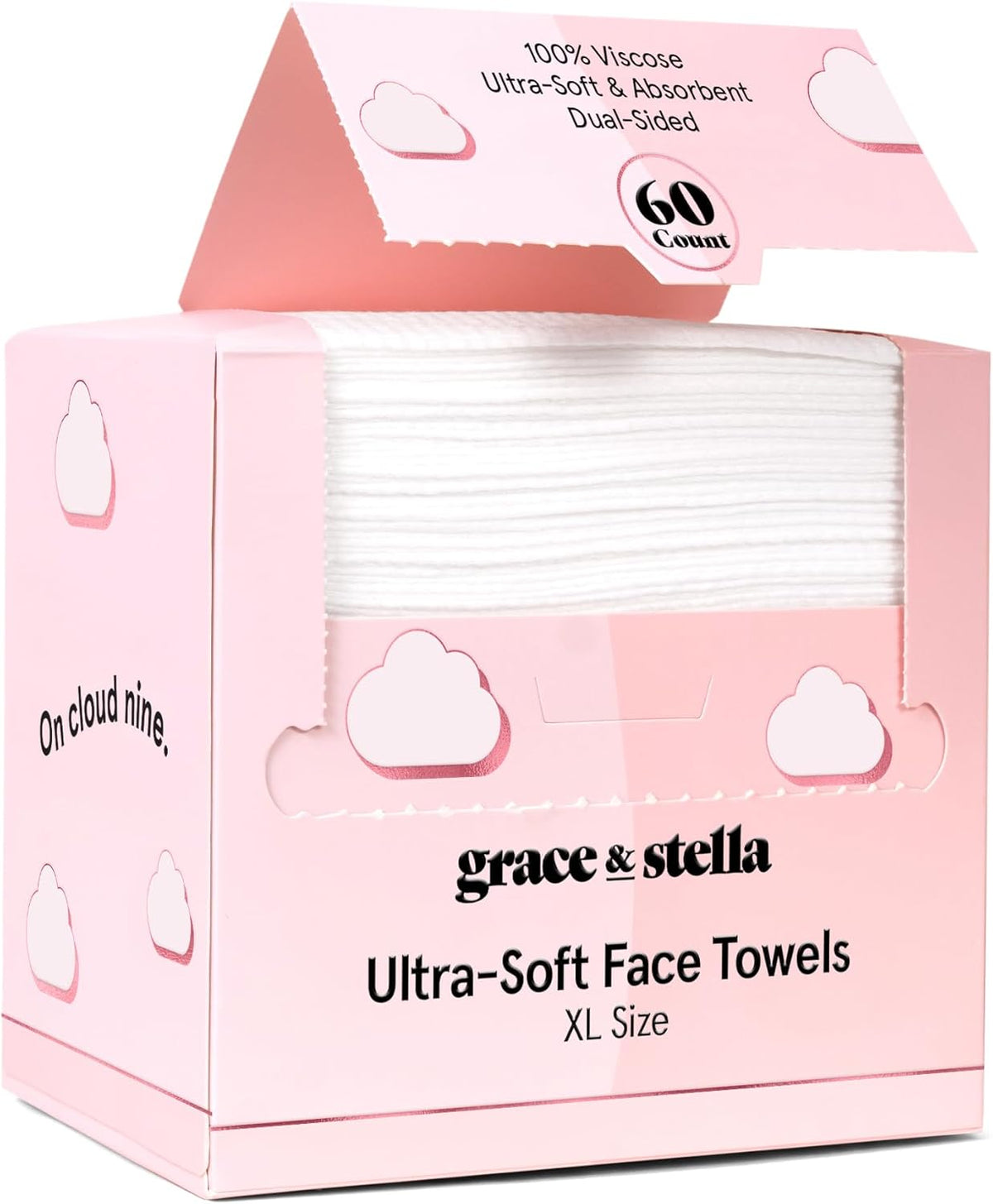 grace & stella Face Towels Disposable - Travel Essentials - Ultra-Soft