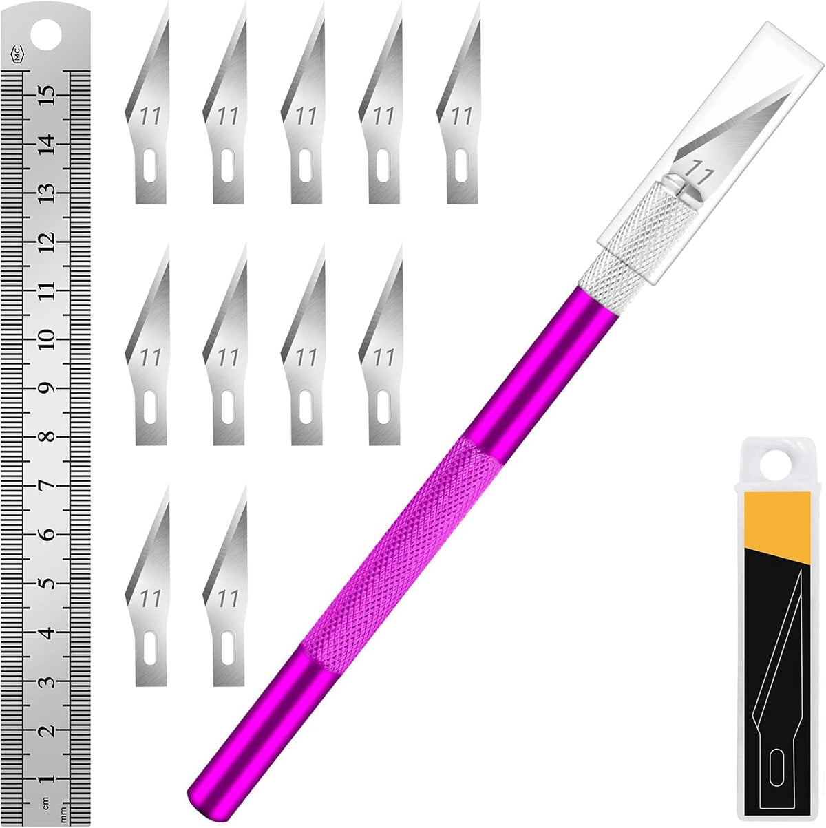 DIYSELF Craft Knife with 10 Extra #11 Blades, Precision Hobby Knife Set